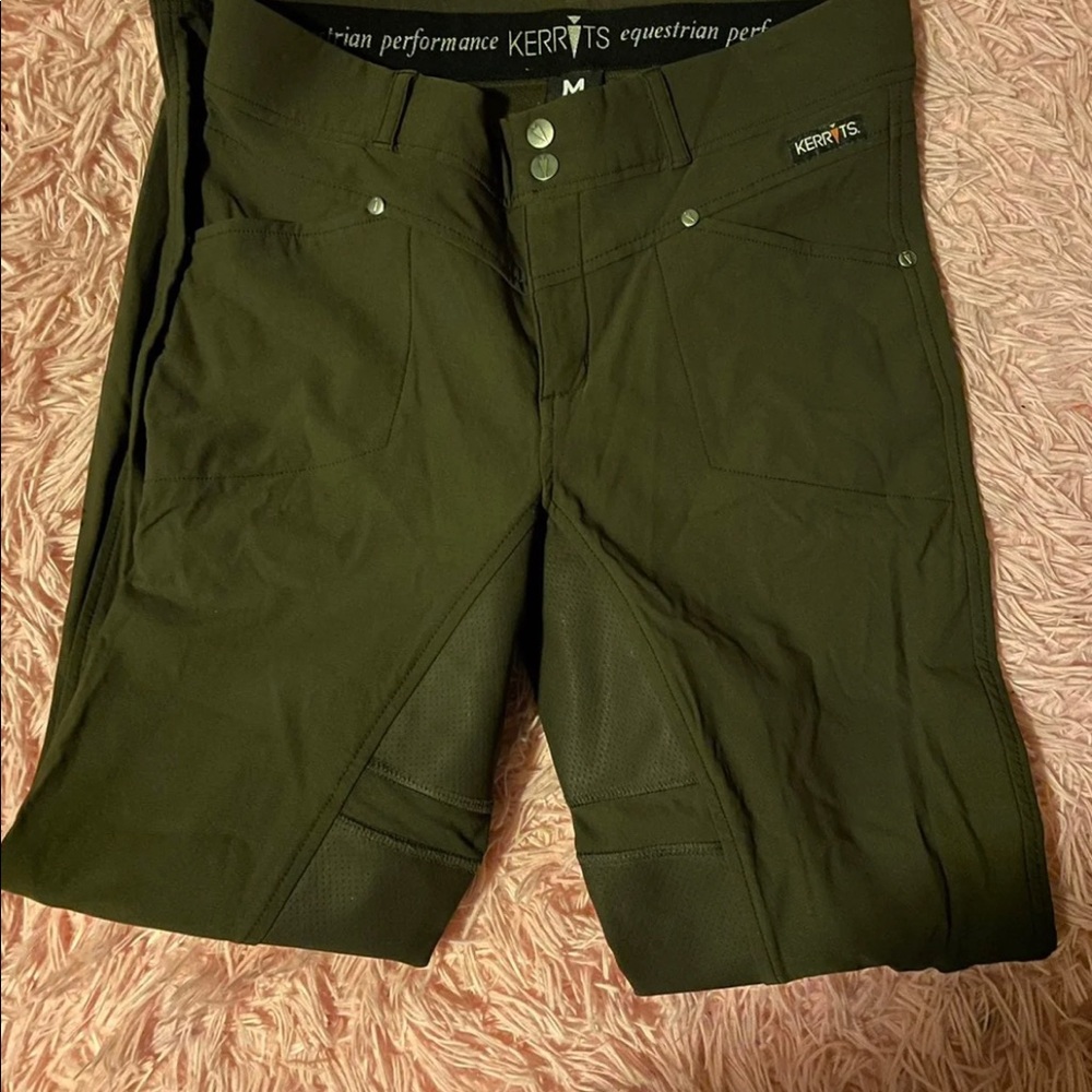 Kerrits full seat olive riding pants